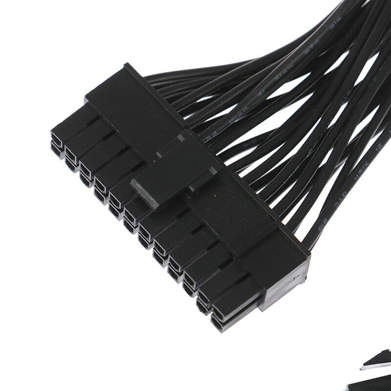 24Pin Power Supply Synchronizer Male to Female 24 Pin Dual PSU Extension Ca SJ