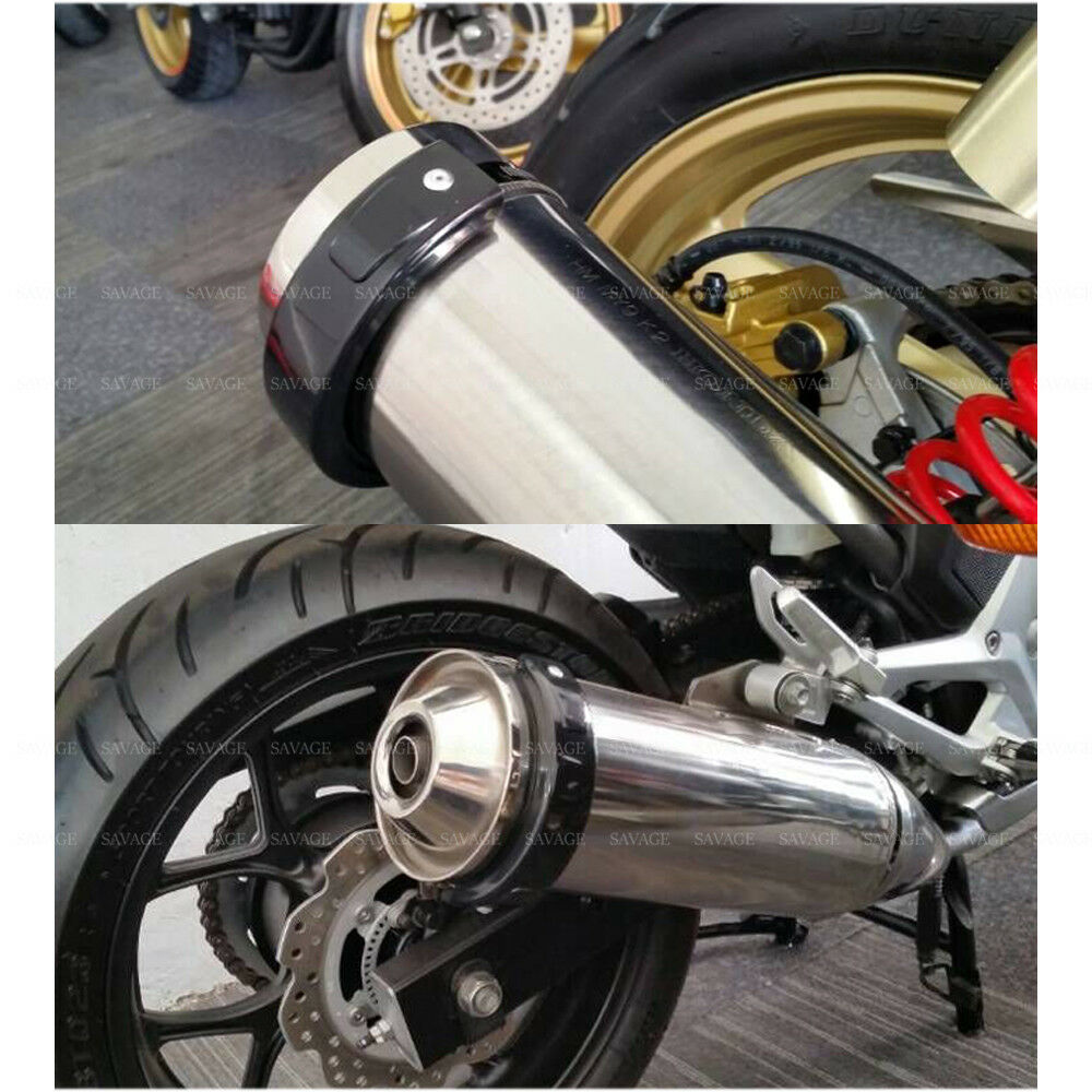 Round Oval Exhaust Can Protector Cover For 100mm-140mm Motorcycle