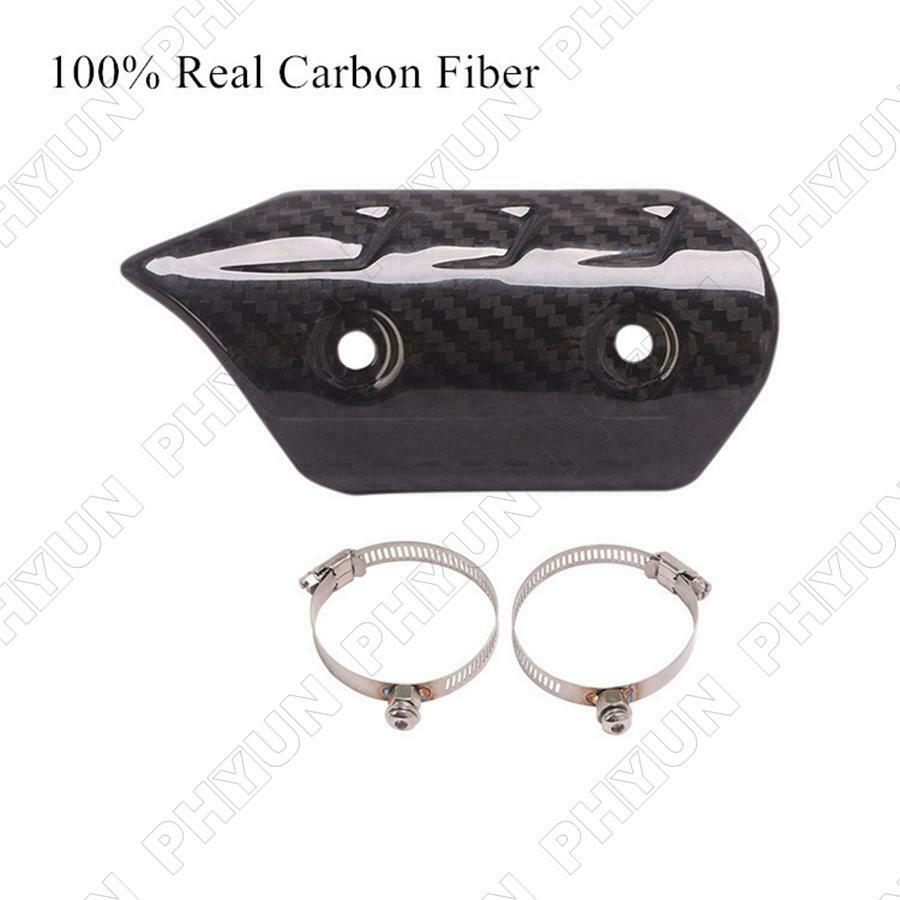 Carbon Fiber Motorcycle Exhaust Link Pipe Protector Heat Shield Cover Universal