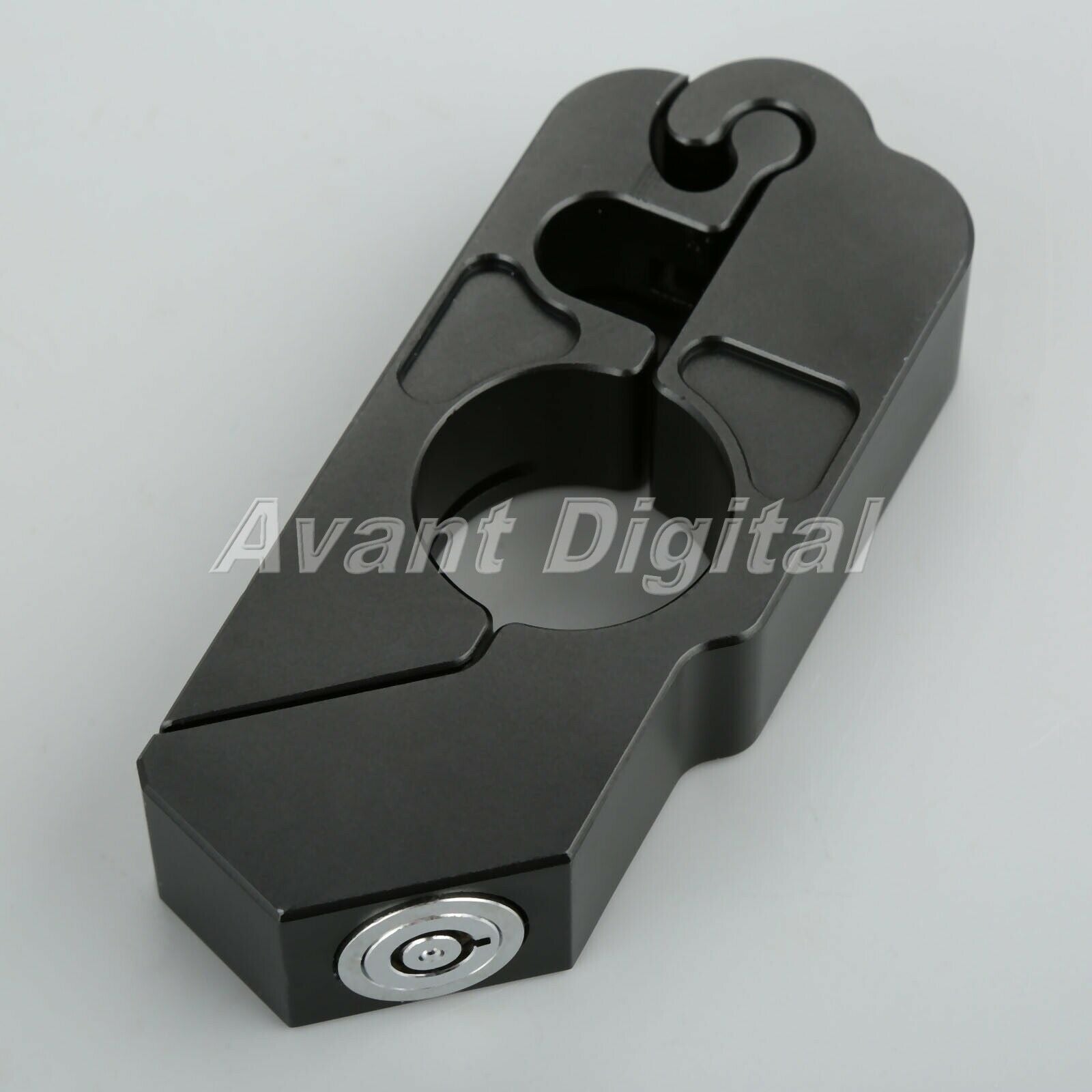 1X CNC Aluminum Motorcycle Handle Grip Brake Lever Anit Theft Security Caps-Lock