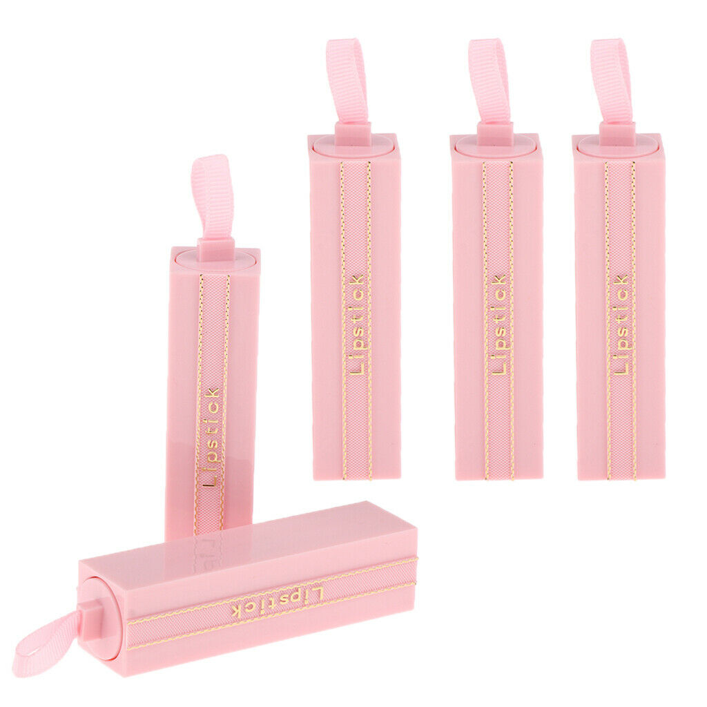 5PCS Empty High Grade Lipstick Containers Elegant Lip Balm Tubes + Caps for