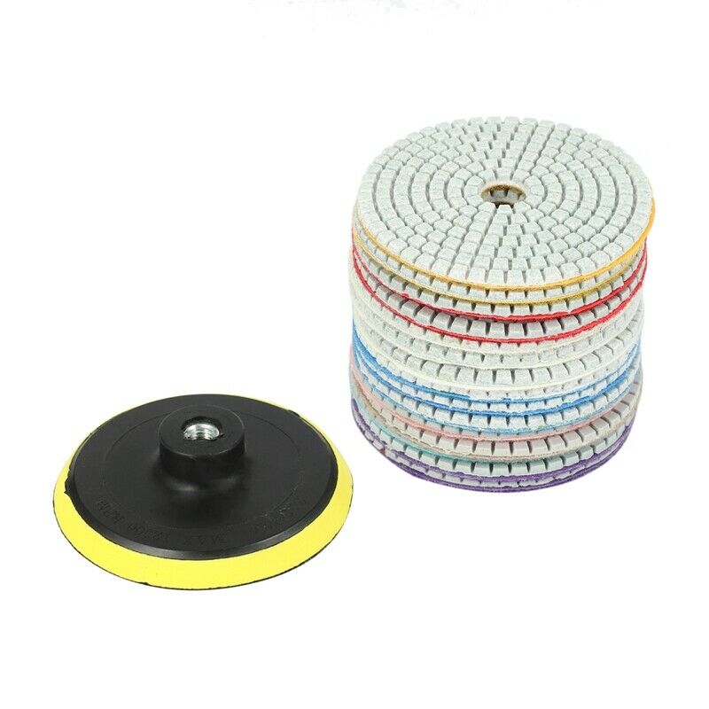 16Pcs Diamond Polishing Pads Kit 4 Inch 100 Mm Wet/Dry For Granite Stone ConcrR3