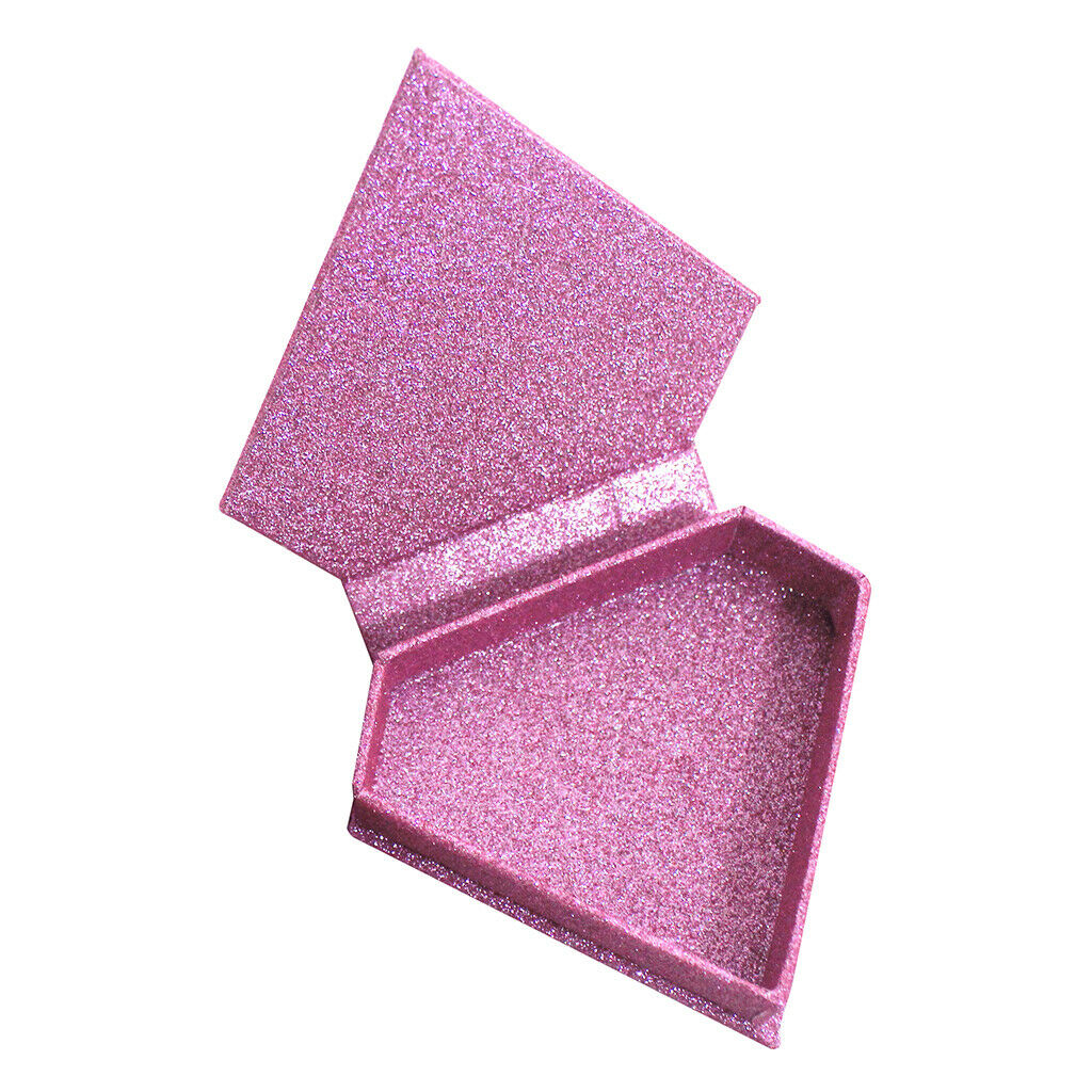 Empty Magnetic Pink Diamond False Eyelash Storage Container Box Holder Case
