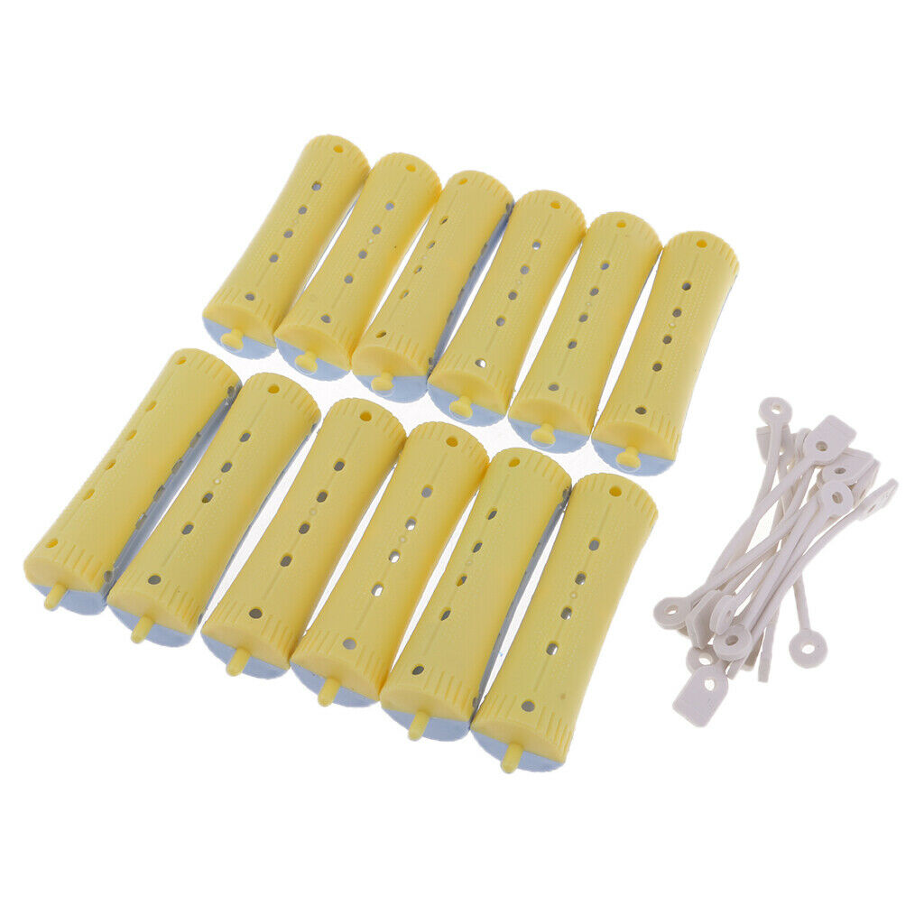 12Pcs Perming Rods Rollers For Curling Hairdressing All Size Rods Hair