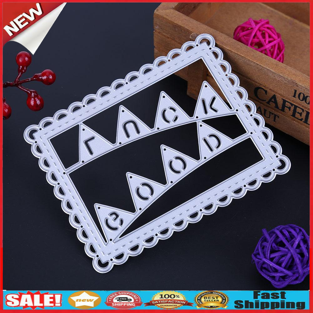 1pc Metal Flags Square Dies Stencil Craft Embossing Cut Die For DIY Card @