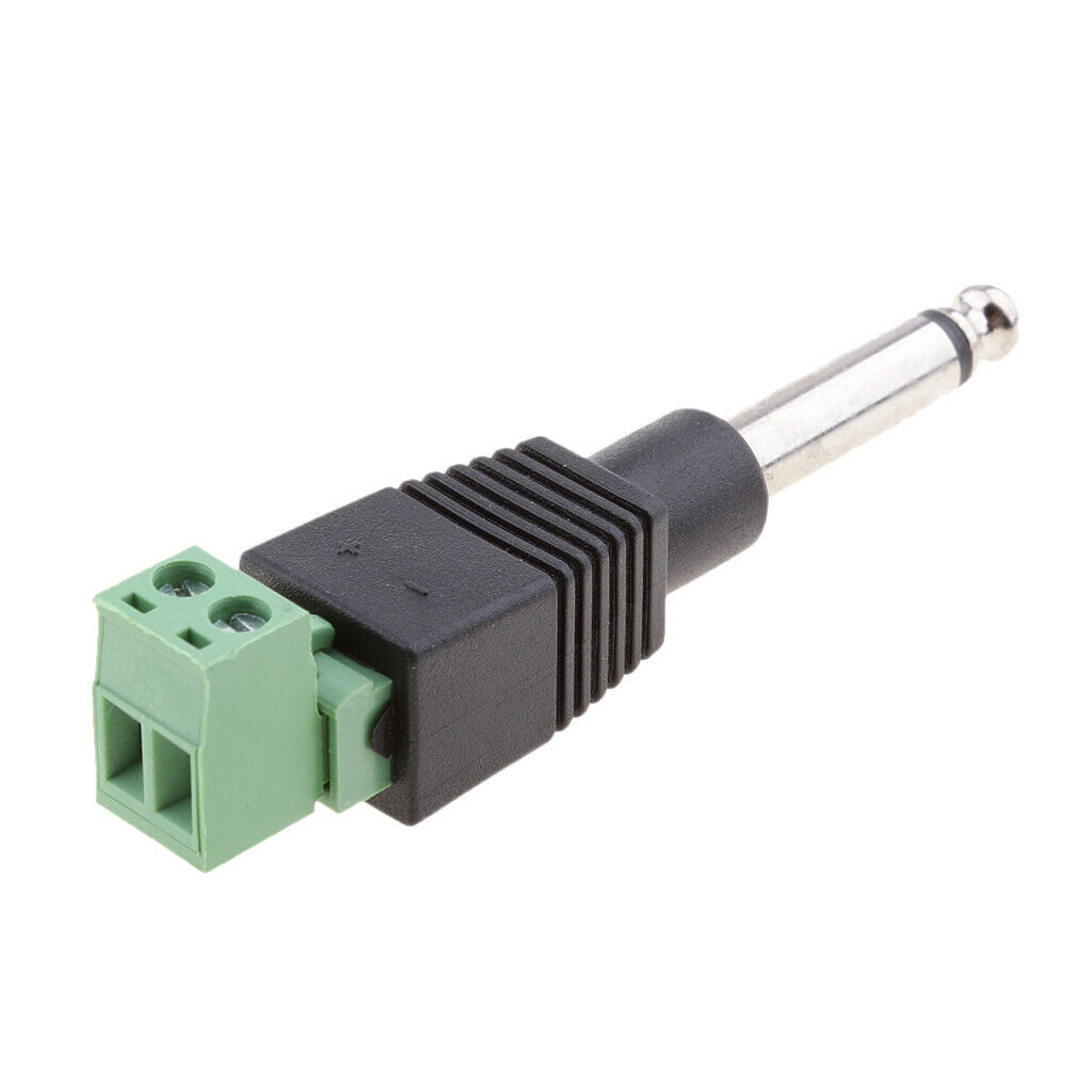Pack of 5 Mono 6.35 Mm 1/4 Inch Audio  Plug with Internal Thread Connection