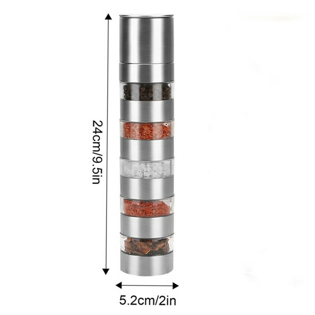 Stackable Reusable Clear Pepper Spice Jar Picnic Kitchen Condiment Container
