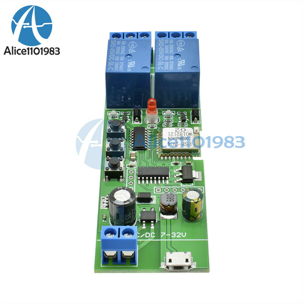 Smart Wifi Relay Switch 2CH DC 7-32V Wireless Timer Remote Control Module