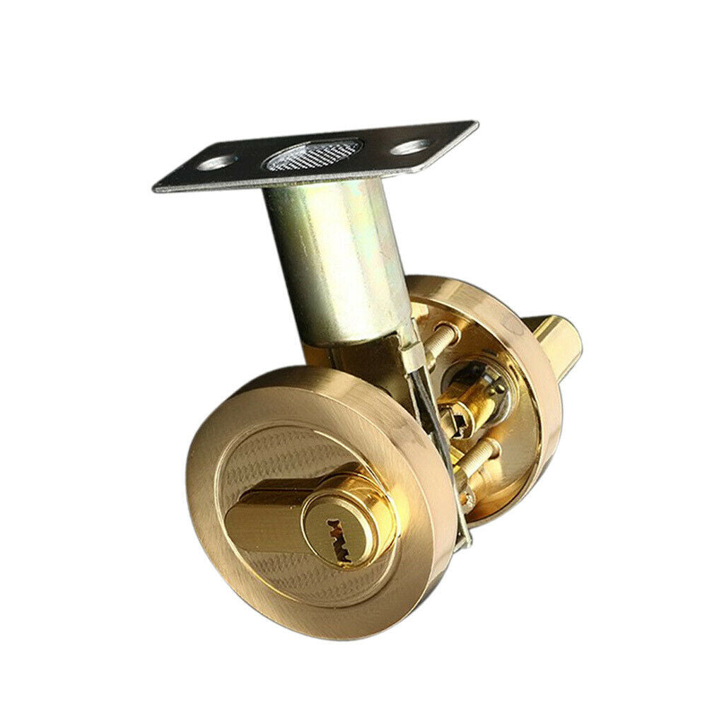 Brass Cylinder Deadbolt Door Lock Security Dead Bolt Locks With 3 Keys #4
