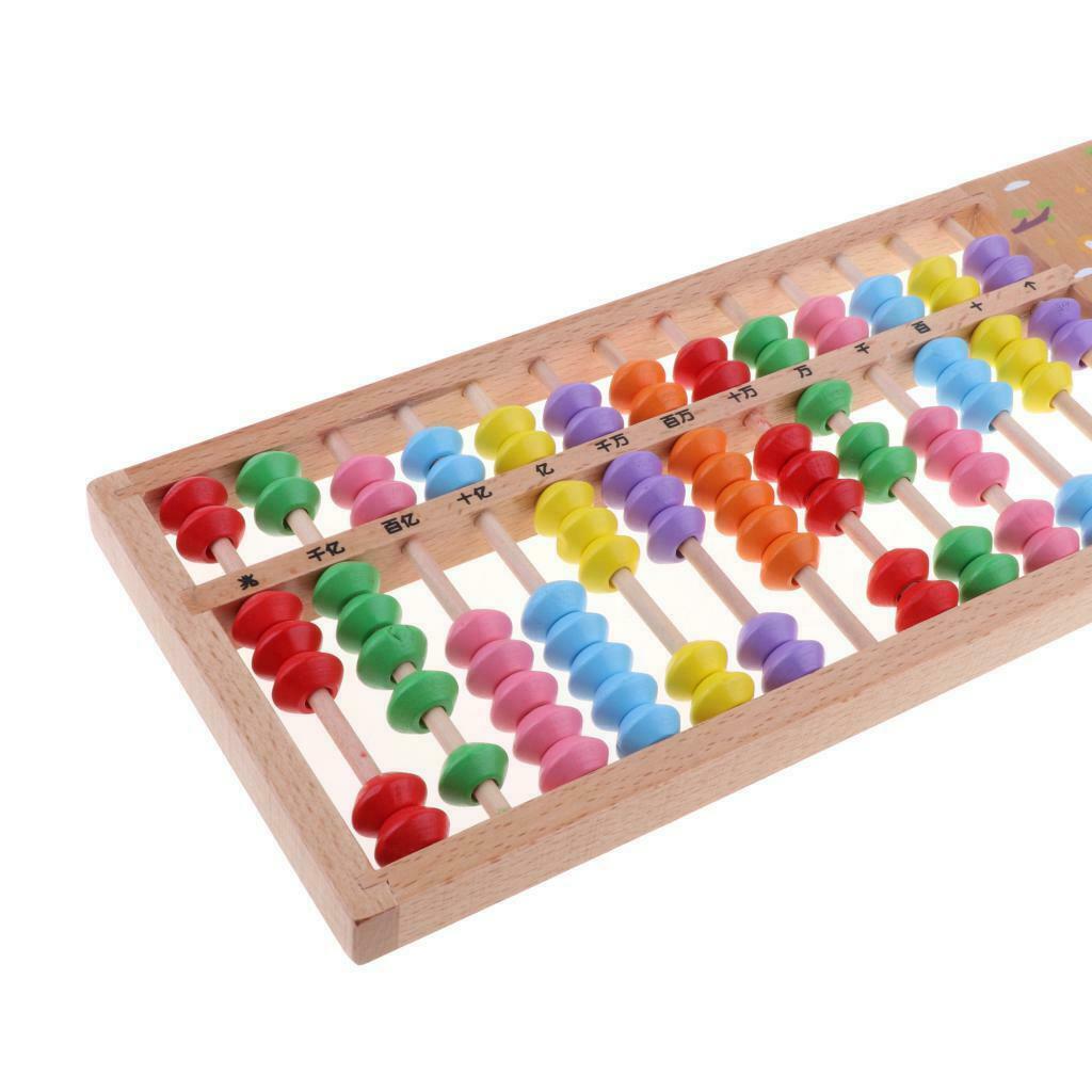 Rainbow Wooden Counting Bead Abacus, Educational Toys For Toddlers, Preschool