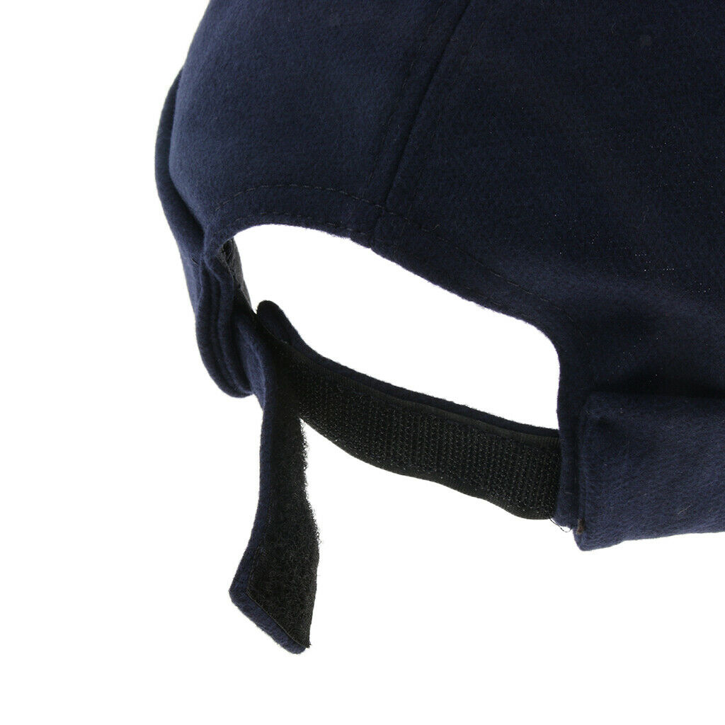 2 Pieces Mens Retro Docker Hat Wool Felt Beanie   Adjustable Navy Blue Red