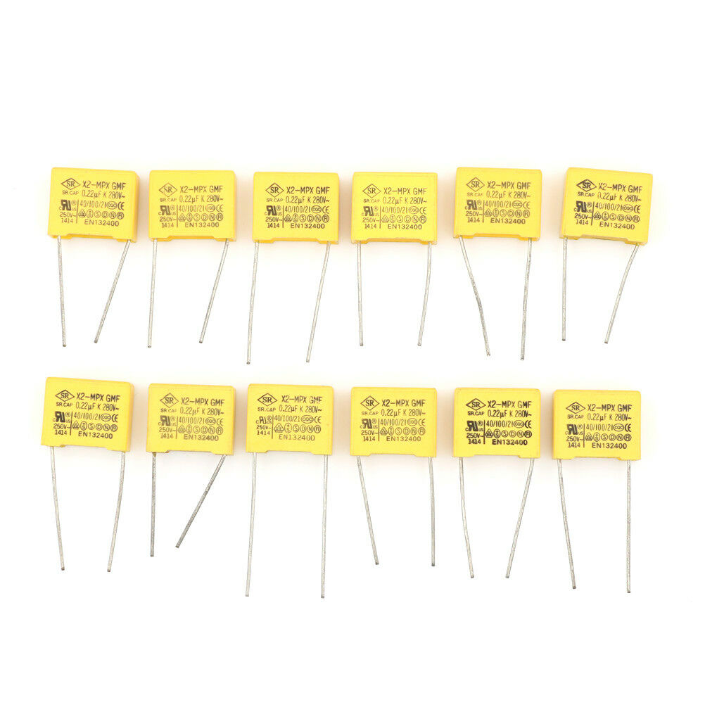 10pcs X2-MPX Polypropylene Film Safety Security Capacitor 0.22uF 275V S Tt