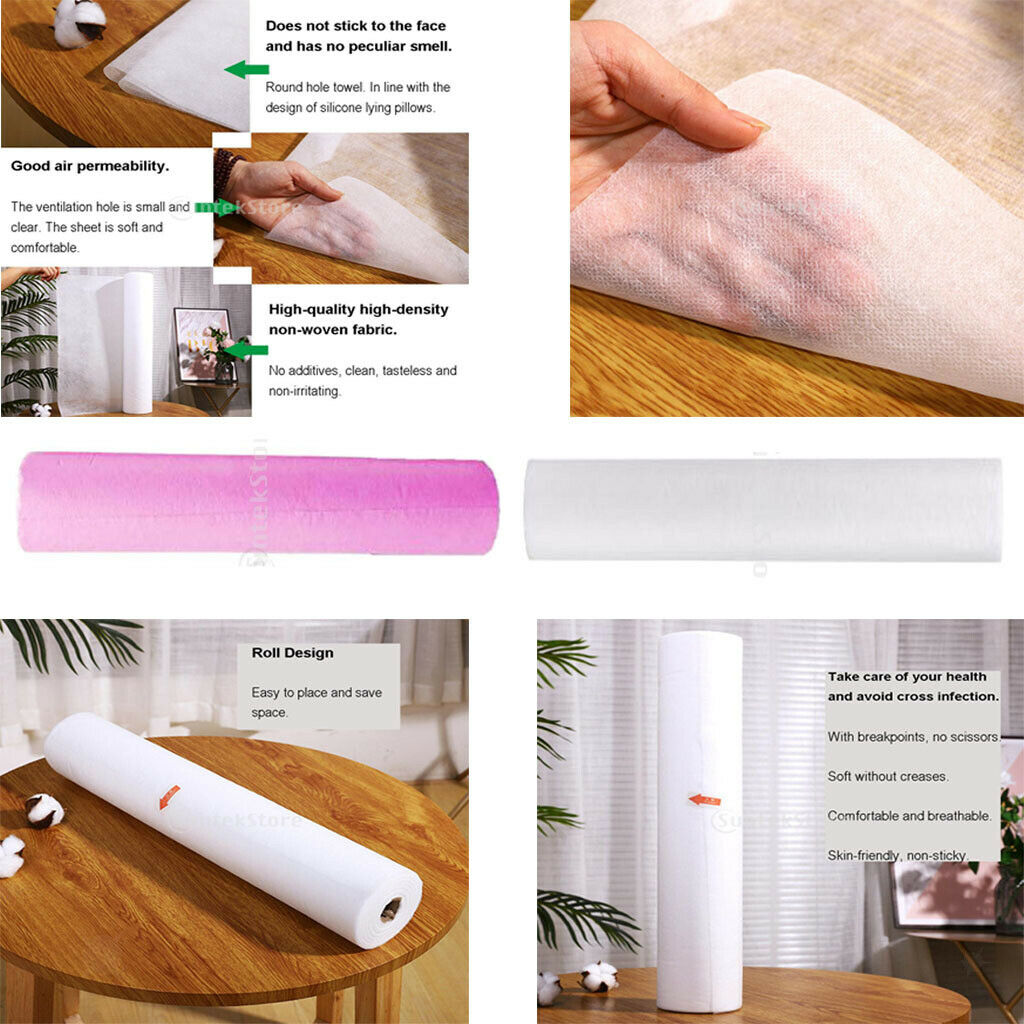100Pcs Disposable Bed Sheets Waxing Table Covers Roll for Tattoo Supplies