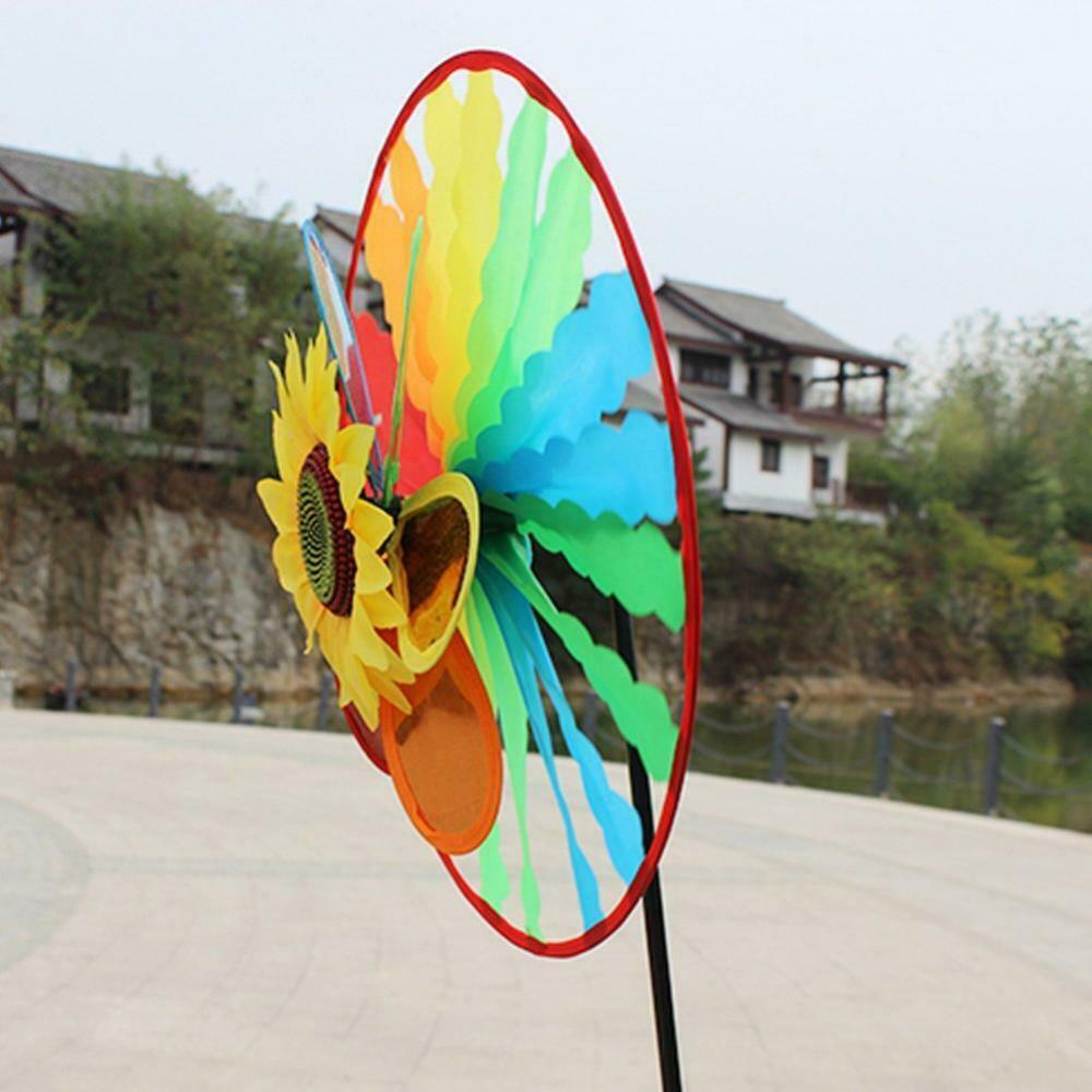 Rainbow Windmill Windsocks Whirligig Wheel Home Yard Decor Gift