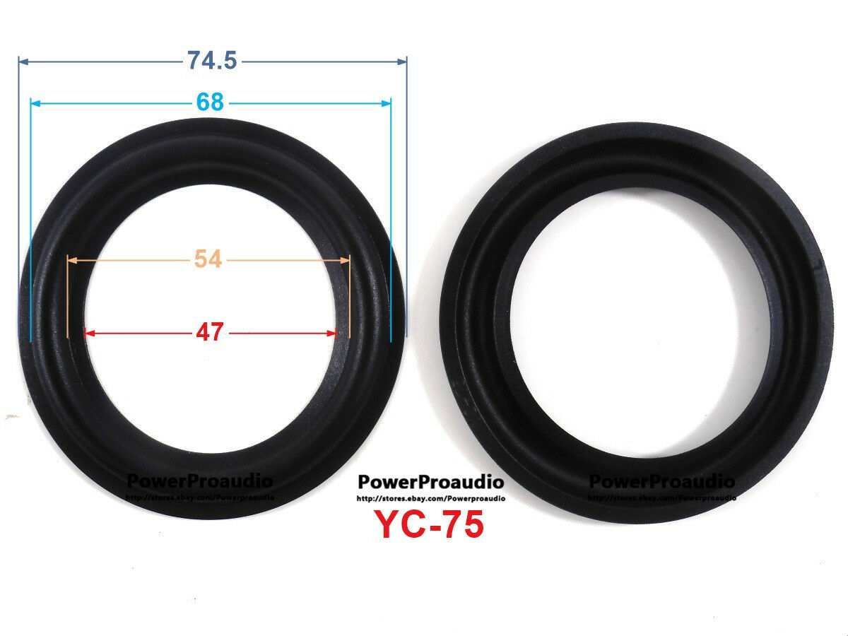 Brand New 10 piece 3 inch Subwoofer Rubber Surrounds 74.5 68 54 47 mm