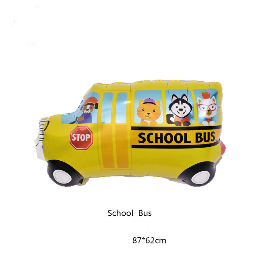7 Giant Helium Balloons: Truck, Police Car, Tank, Train,  Bus