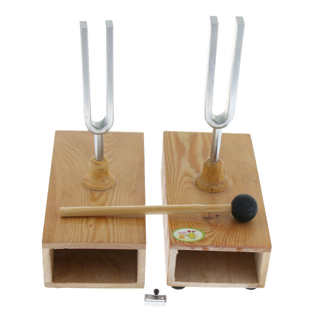 Resonant Tuning Fork 440HZ with Wooden Resonant Box Acoustic Science Tools
