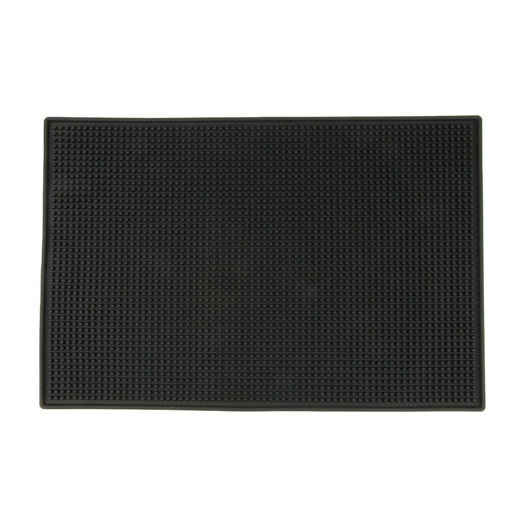 Bar Mats Black Rubber Counter Top Service Mat for Home Bar Cafe Party Wedding,