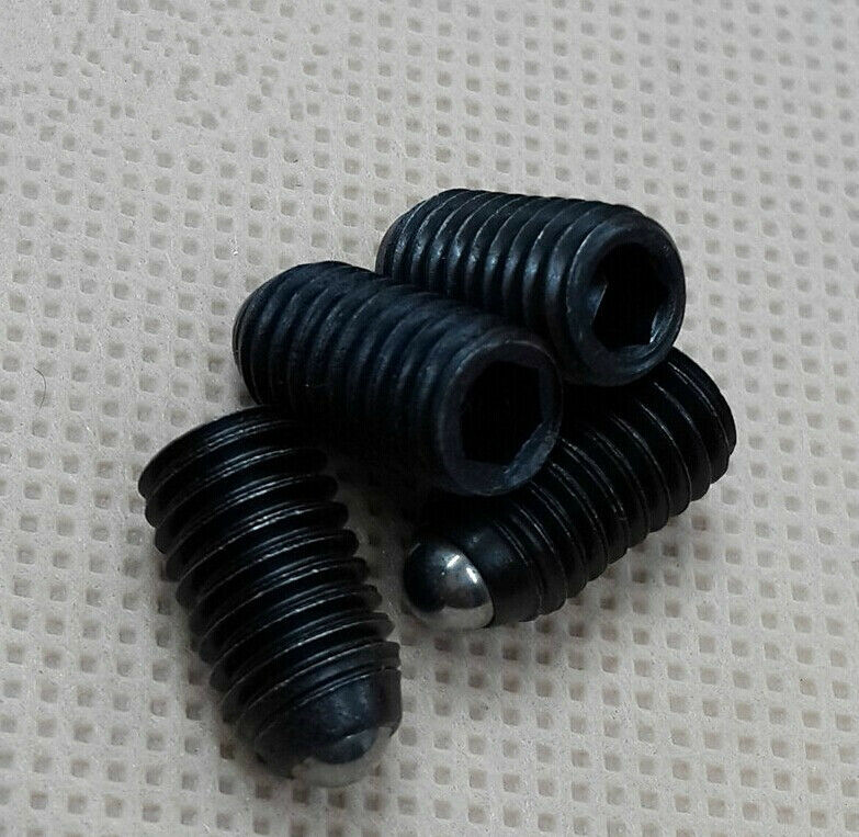 10 Pcs Metal 6mm M6 Threaded Hex Socket Ball Plunger Screws Black