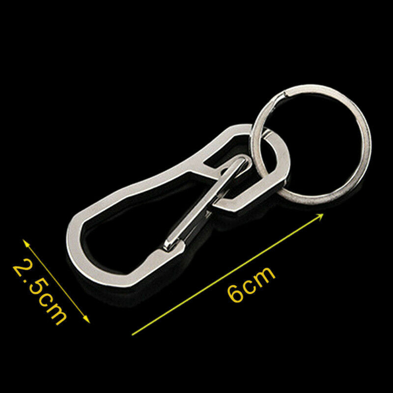 Stainless Steel Climbing Carabiner Key Chain Clip Hook Buckle Keychain Outdoo NC