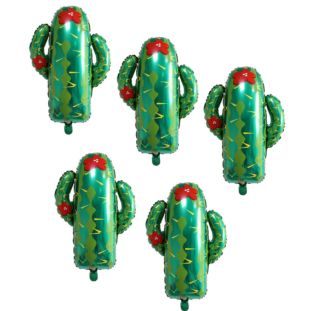 5pcs Foil Balloon Balloons Cactus Baby Baptism Decoration, 64x75cm