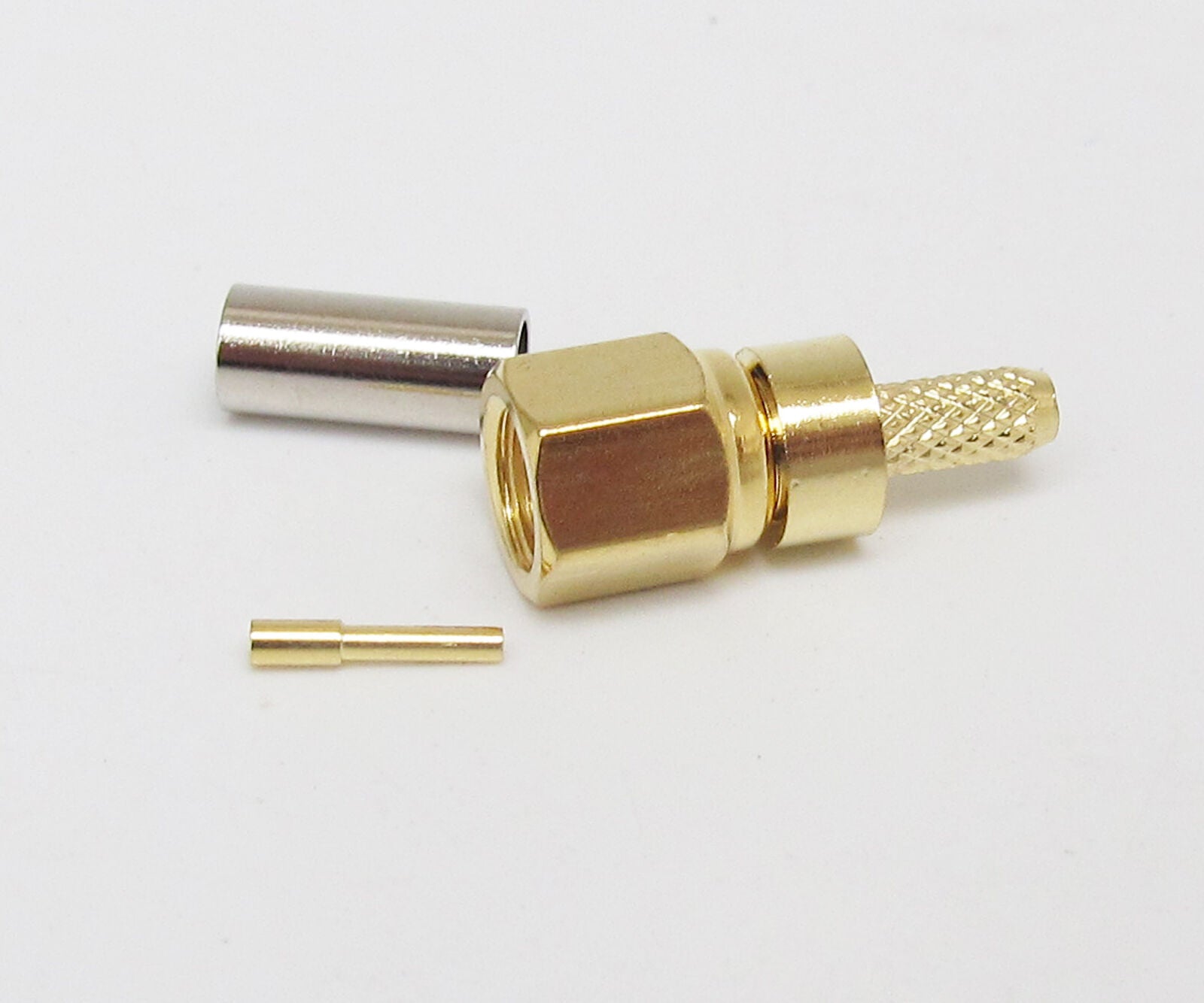 100pcs SMC Female Crimp Straight RF Connector for RG174 RG179 RG316 RG188 Cable