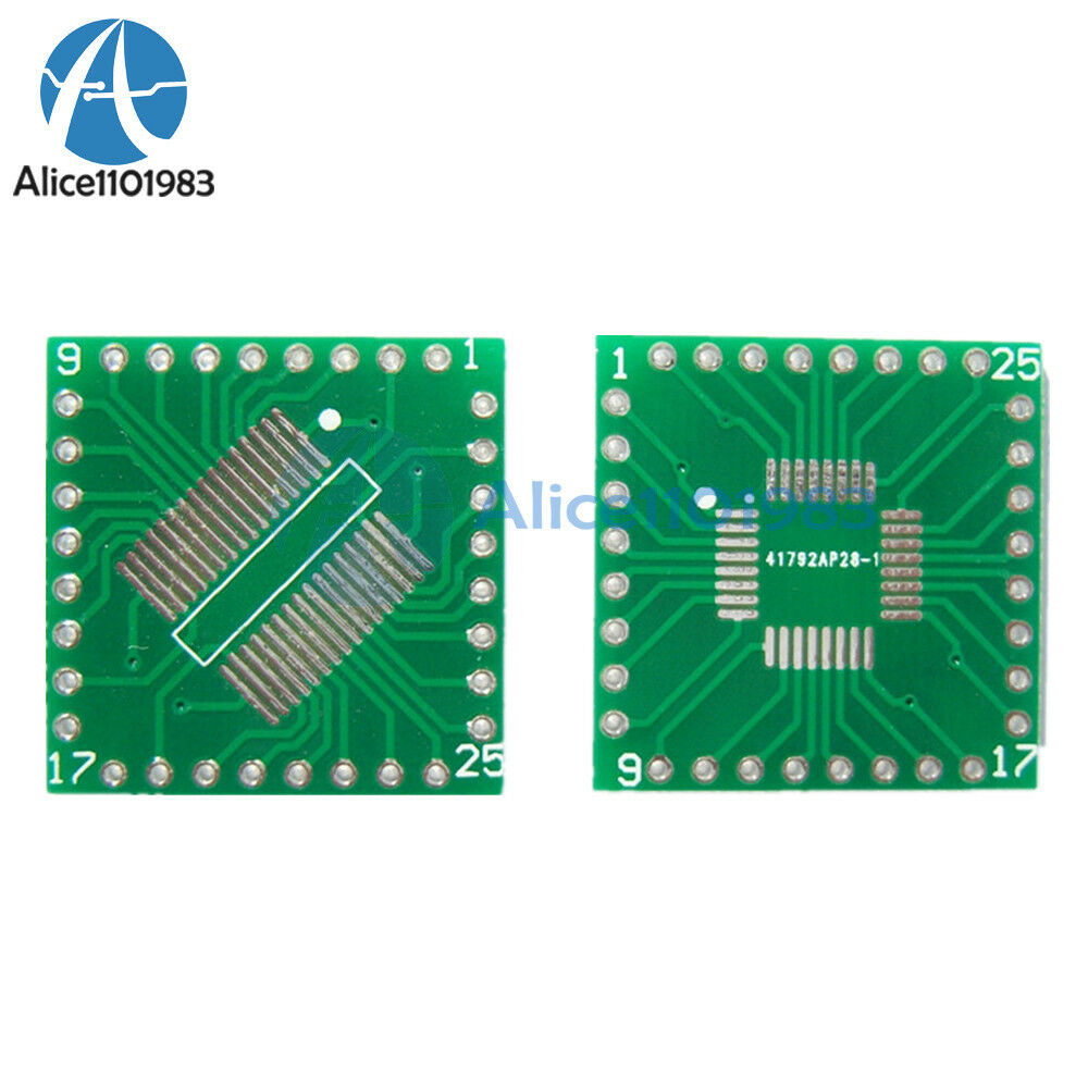 2PCS QFP/TQFP/LQFP/FQFP/SOP/SSOP32 to DIP Adapter PCB Board Converter