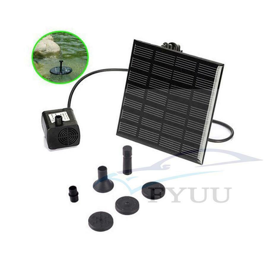 Solar Fountain Water Pump Panel Garden Pond Pool Submersible Watering Kit NEW