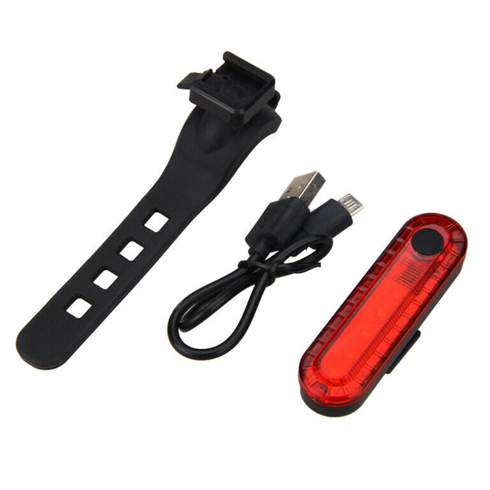 2PCS Bicycle Rear Light 2835 LED Bike Tail Lamp Cycling 4 Modes USB Rechargeable