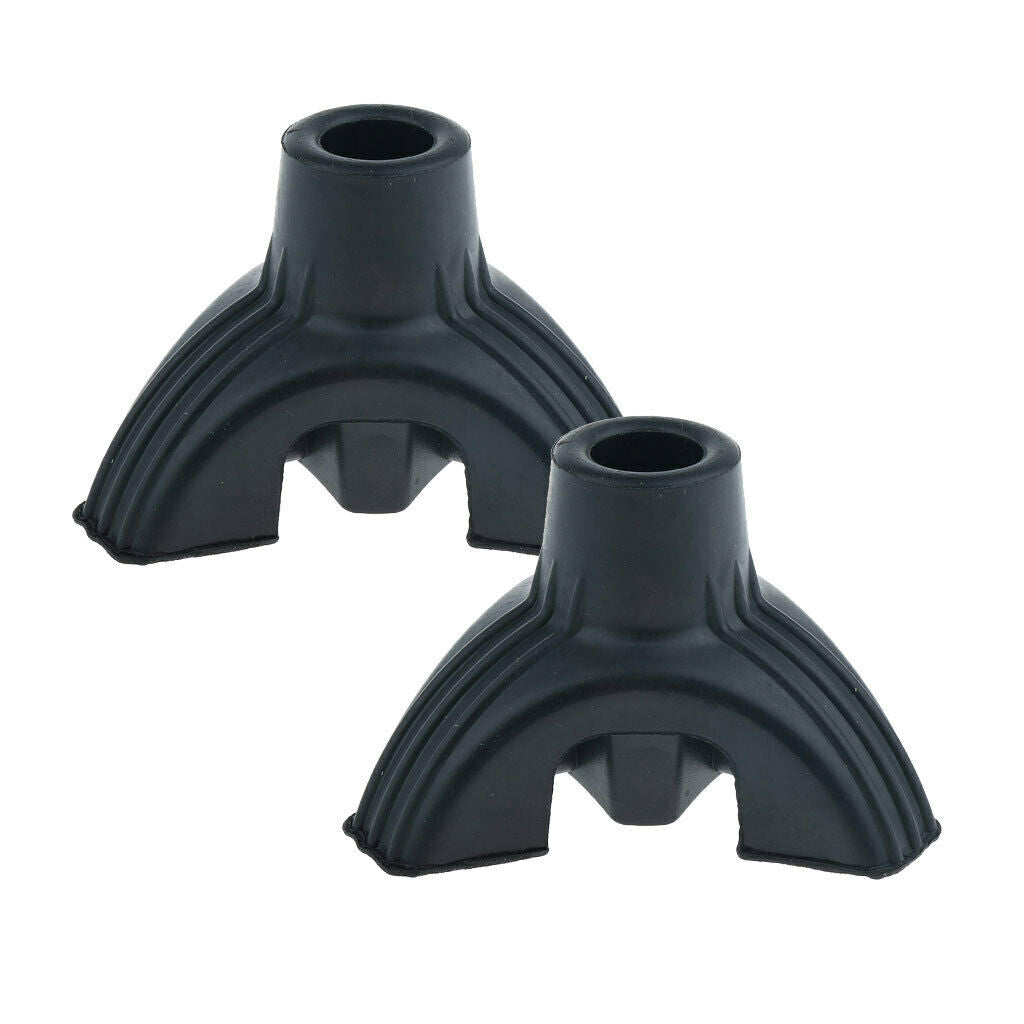 2 Packs Rubber Tips Durable Anti Slip Cane Walking Stick Bottom Black 19mm