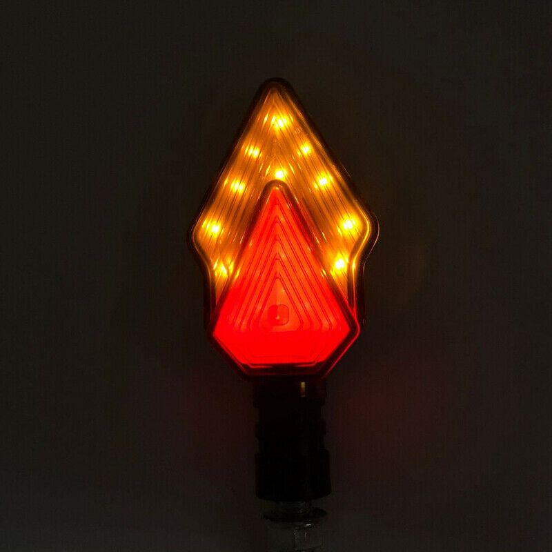 2PC Motorcycle Scooter Bike LED Turn Signal Light Indicator DRL Rear Brake Light