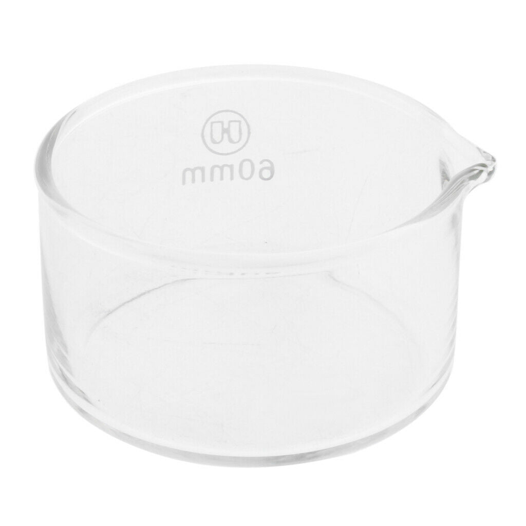 2 Pieces 60mm Reusable Glass Crystallizing Dishes, Borosilicate