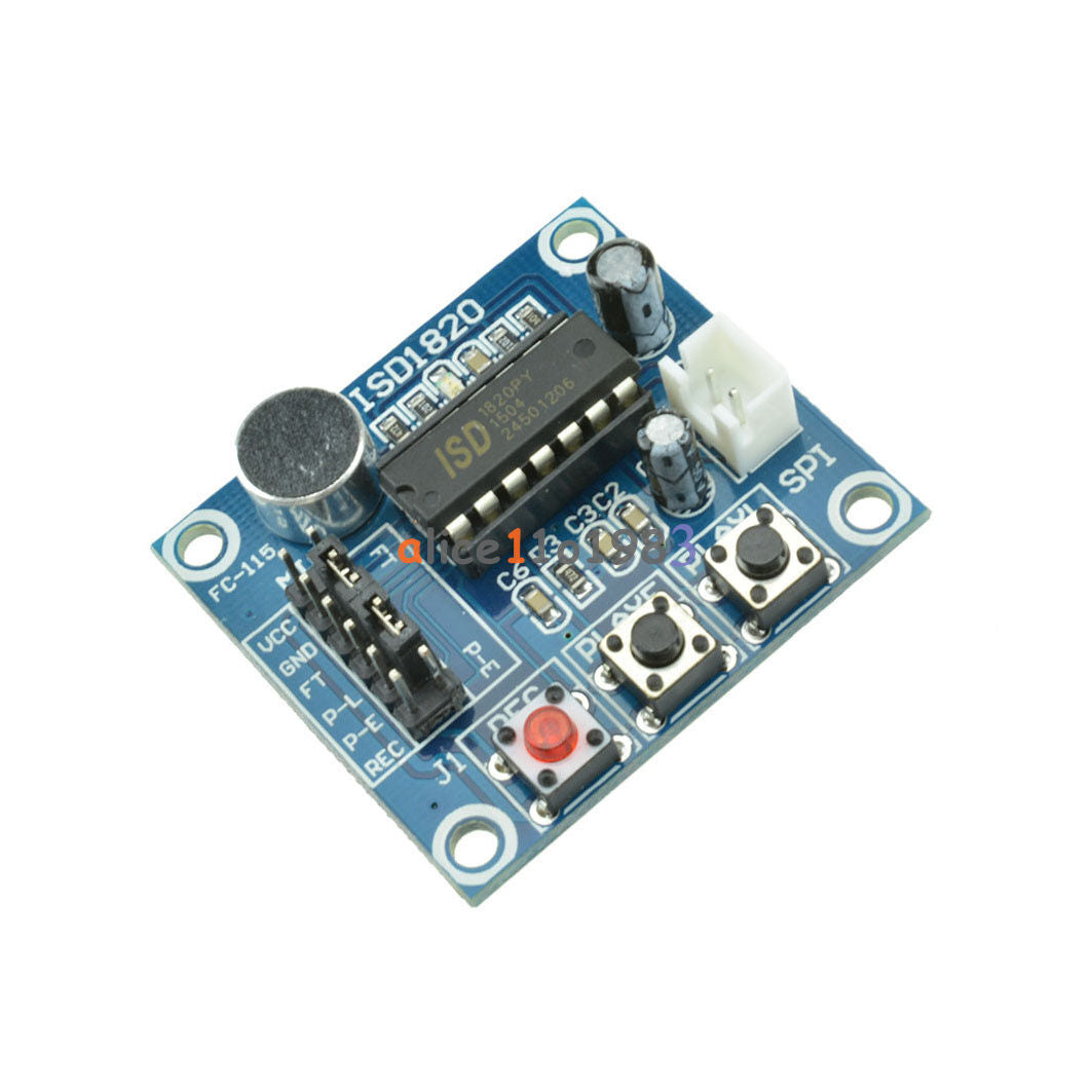 2PCS ISD1820 Sound Voice Recording Playback Module+Mic Sound Audio microphone