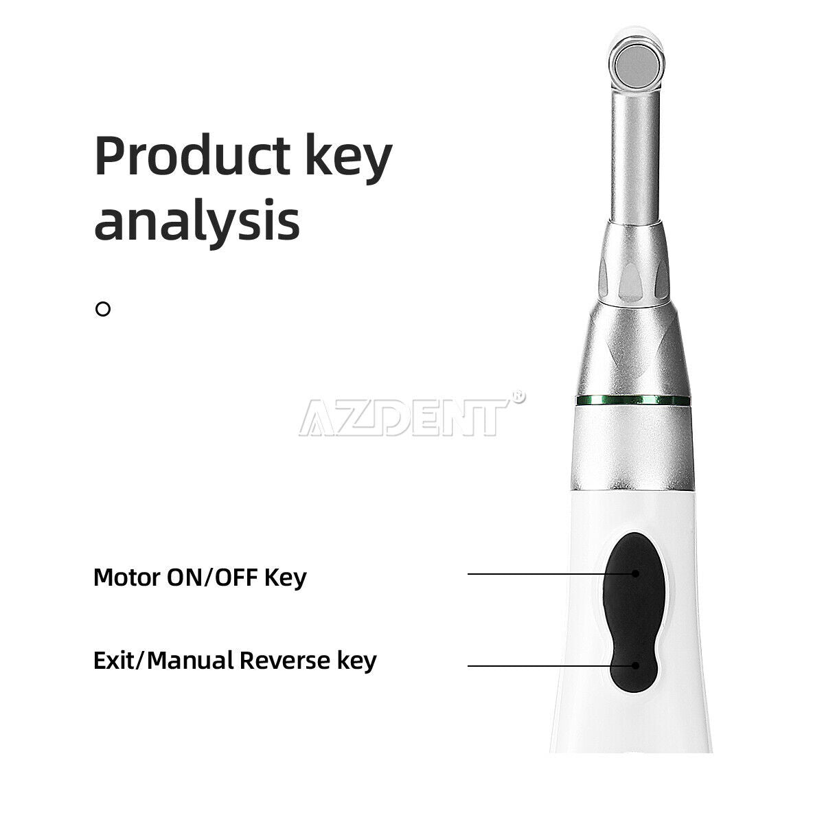 Dental Wireless Mini LED Endo Motor Treatment Q1101 16:1 Reduction Contra Angle