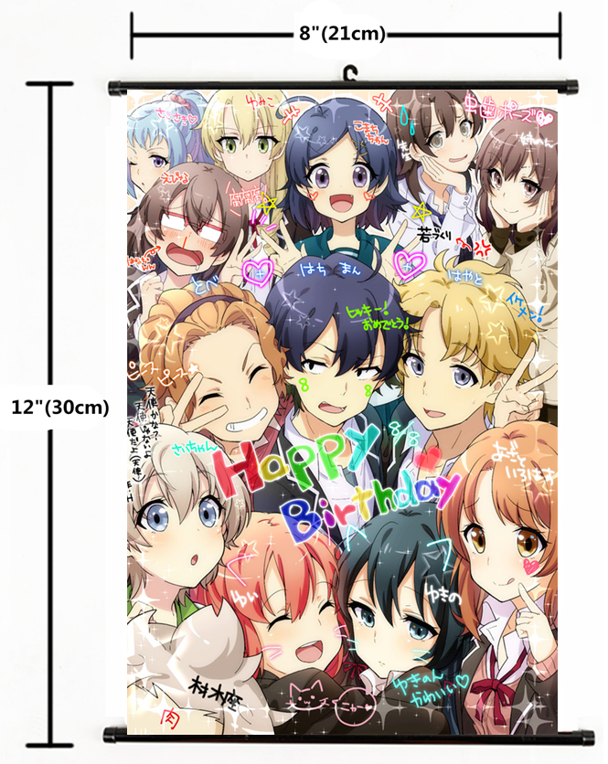 1964 Anime My Teen Romantic Comedy Snafu Yukino Poster Wall Scroll 8"x12"