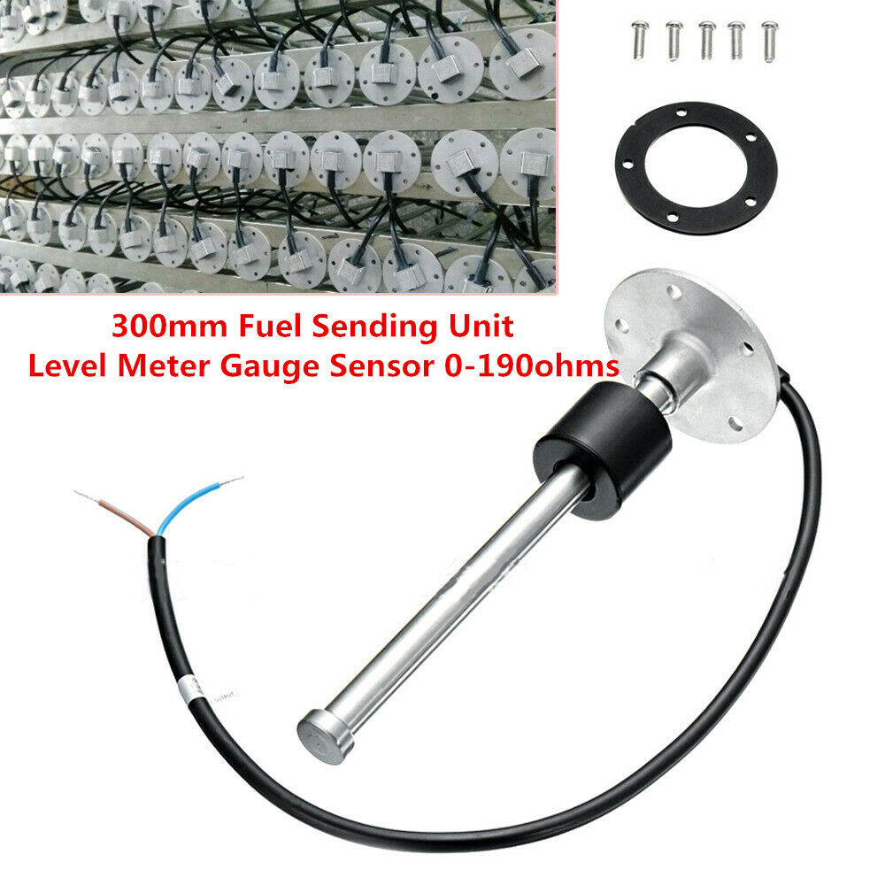 300mm Fuel Sender Unit Marine Truck Fuel Oil Level Meter Gauge Sensor 0-190ohms