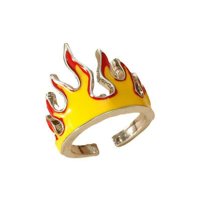 Creative Personality Punk Flame Ring For Men Women Boys Party Jewelry Gift