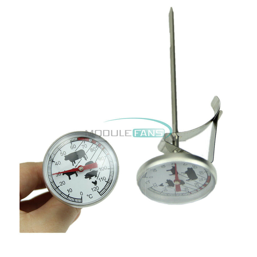 Stainless Steel Confirm Read Thermometer Probe BBQ Cooking Food Meat Gauge
