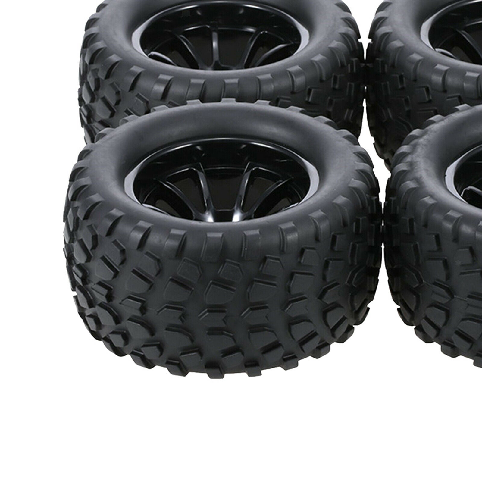 4x Tires and Wheel Rims Set Hex Hub for 1/10 Climbing Car Crawler Truck,Off-road