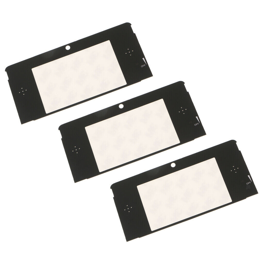 3Pcs LCD Screen Display Glass Cover Top Replacement for Nintendo 3DS Mirror