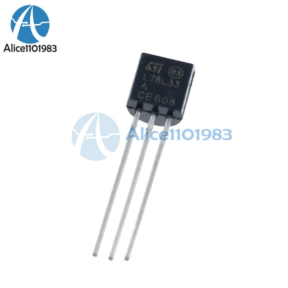 20PCS L78L33ACZ IC REG LDO 3.3V .1A TO-92 ST L78L33