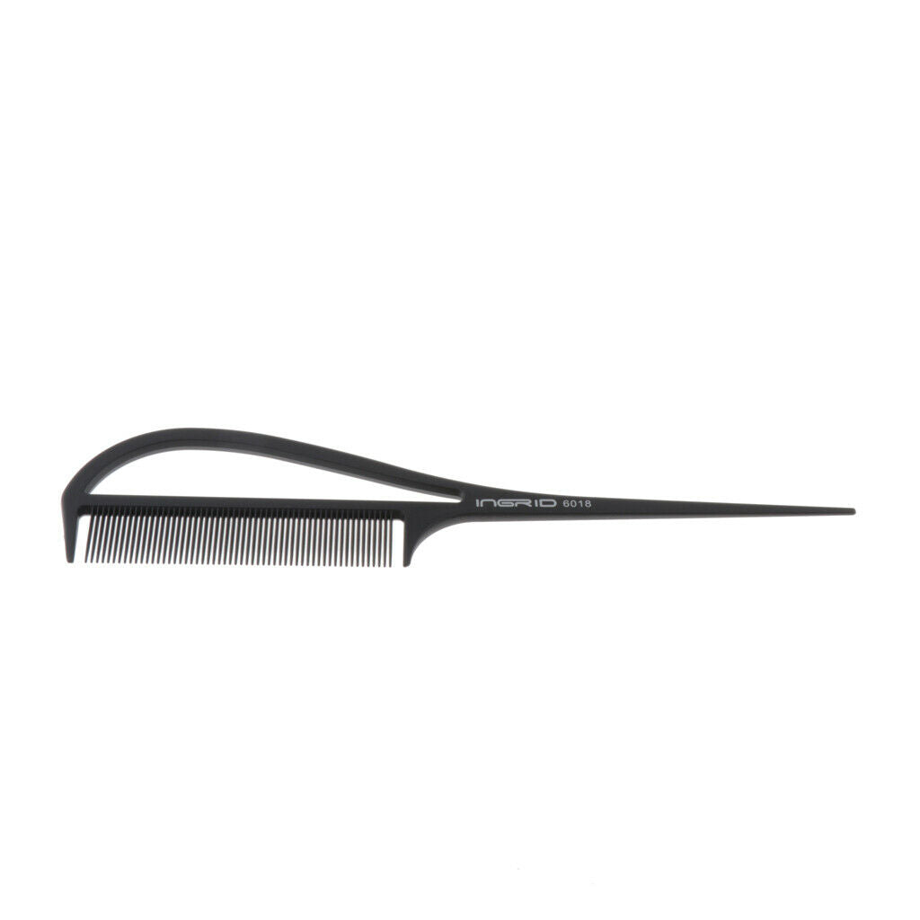 Black Anti-static Rat Tail Teasing   Combing Hair Braiding Comb