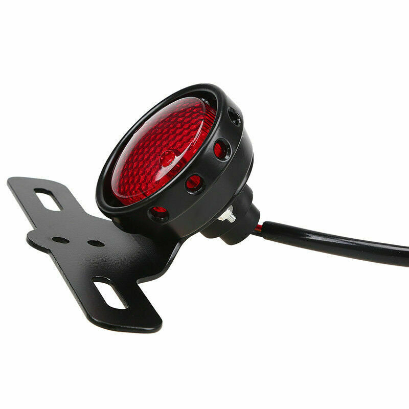 Rear Brake Integrated Tail Light License Plate Holder Bracket For Scooter ATV