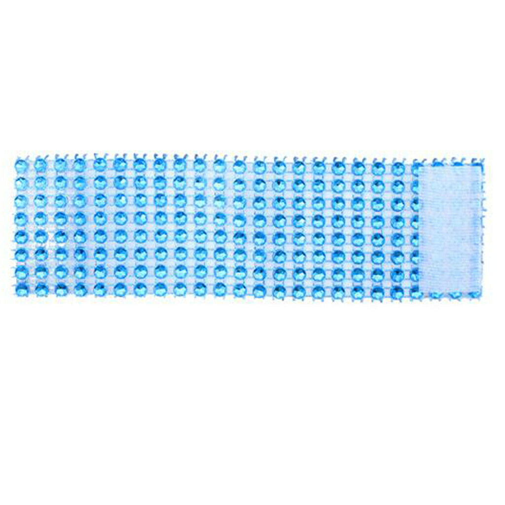 10PCS crystal rhinestone napkin ring holder self-adhesive wrap band blue