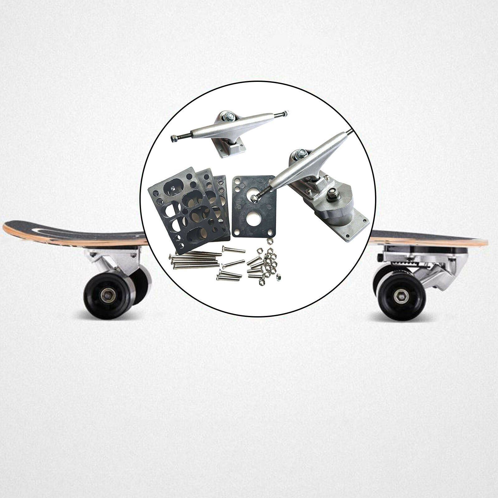 1 Set Skateboard Trucks Skate Board Riser Pads for Longboard Replacement