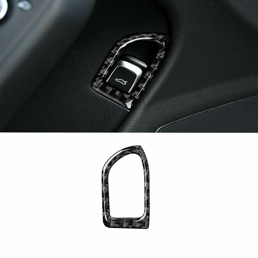 Carbon Fiber Rear Trunk Switch Button Frame Trim For Audi A4 B8 A5 Q5 2009-2016