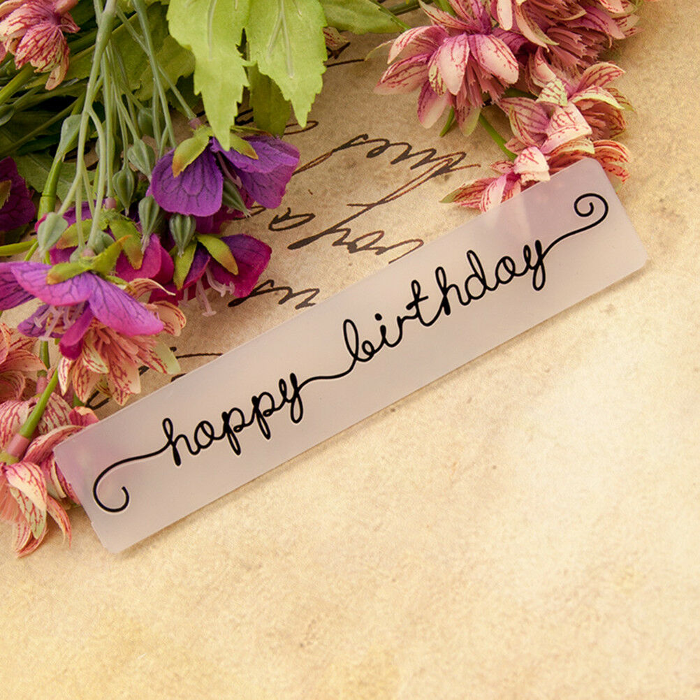 happy birthday Embossing folders Plastic Embossing Folder For Scrapbook ca.l8