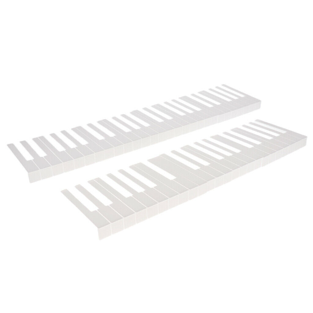 Piano Keytops White Glossy Replacement Key Tops 52PCS 15.7cm/6.18inch