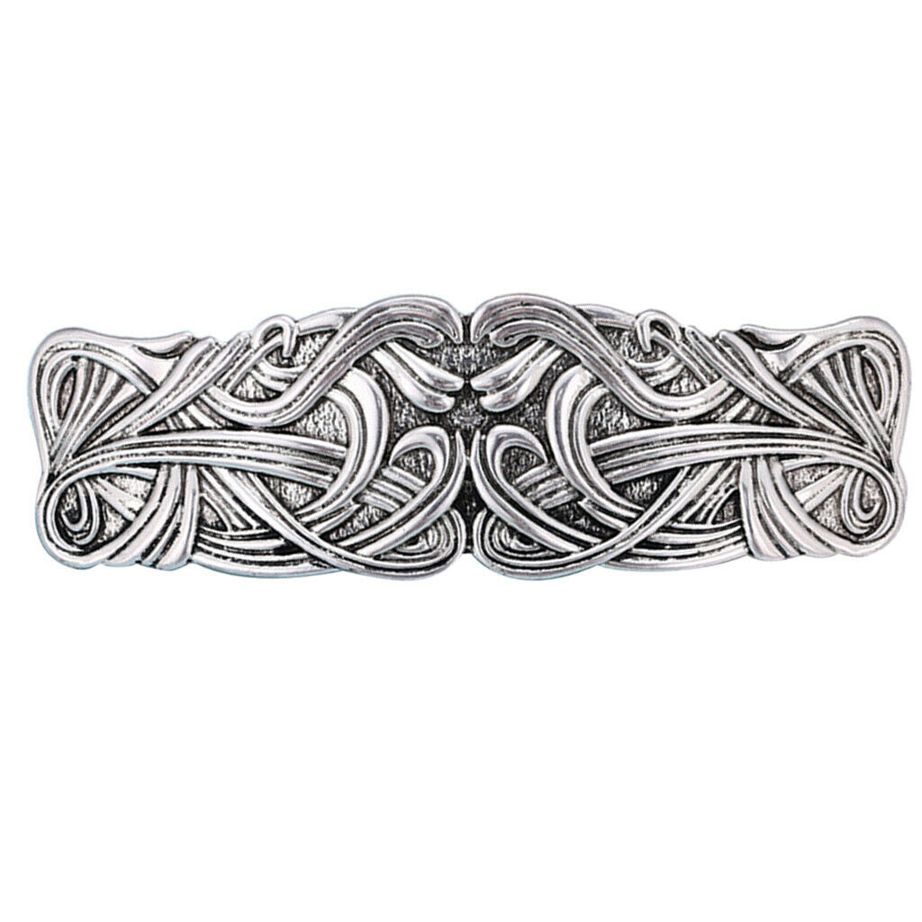 2pcs Viking Celtic Hair Clip Female Hand Crafted Floral Barrette Hairpin