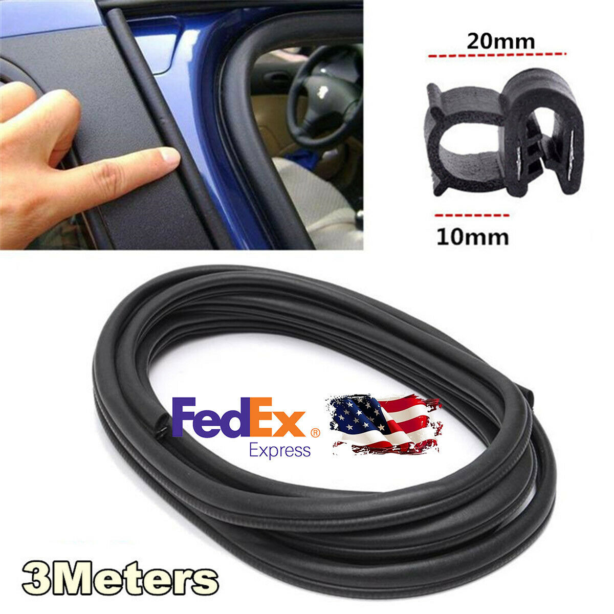 Rubber Seal Edge Trim Strip Sheet Metal Finish Car Auto Dustproof Soundproofing